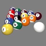 3D Model - Billiard Balls Traditional